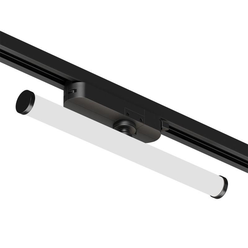 светильник поворотный однофазный трековый strom со светодиодом l300mm 220в 10вт 150град. 4000к ip20 черн. алюм./акрил denkirs dk6448-bk от BTSprom.by