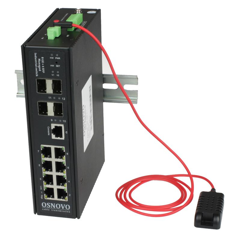 коммутатор промышленный управляемый (l2+) sw-70804/ils gigabit ethernet на 8ge rj45 + 4 ge sfp порта с функцией мониторинга температуры/ влажности/ напряжения osnovo 13750 от BTSprom.by