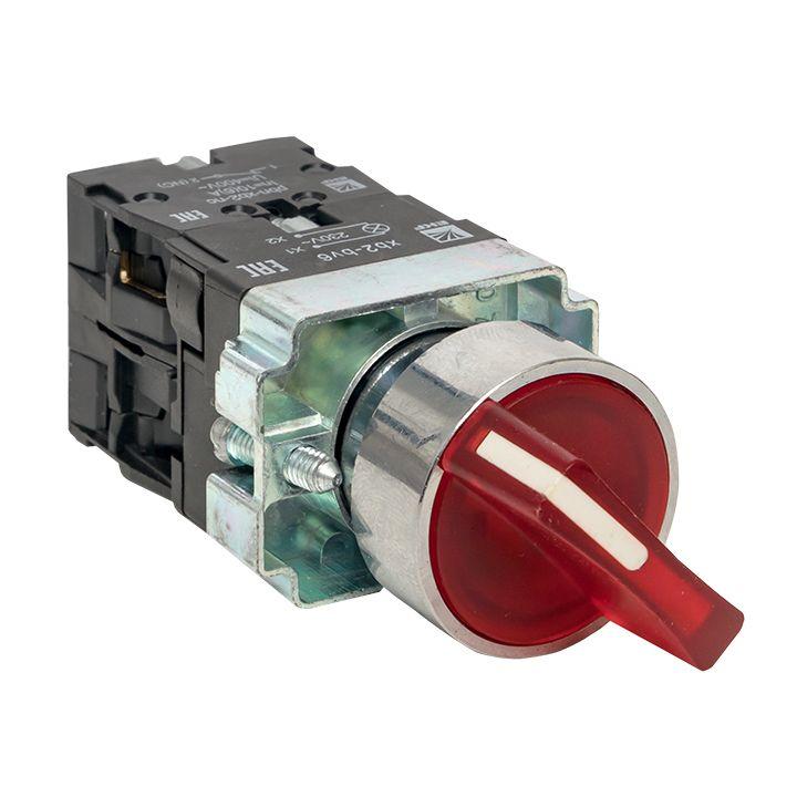 переключатель bd21 2p с красн. подсветкой 230в no proxima ekf xb2-bk21-r-230 от BTSprom.by