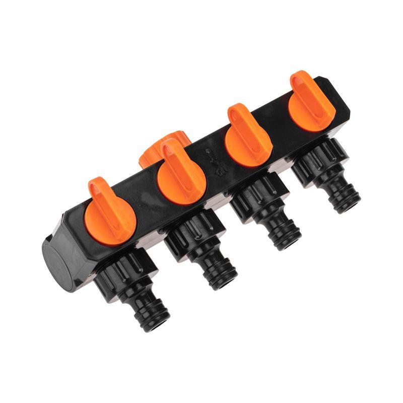  Разветвитель для шланга на 4 канала 1/2-3/4дюйма ЧЕТЫРЕ СЕЗОНА 62-0225 фото в каталоге от BTSprom.by