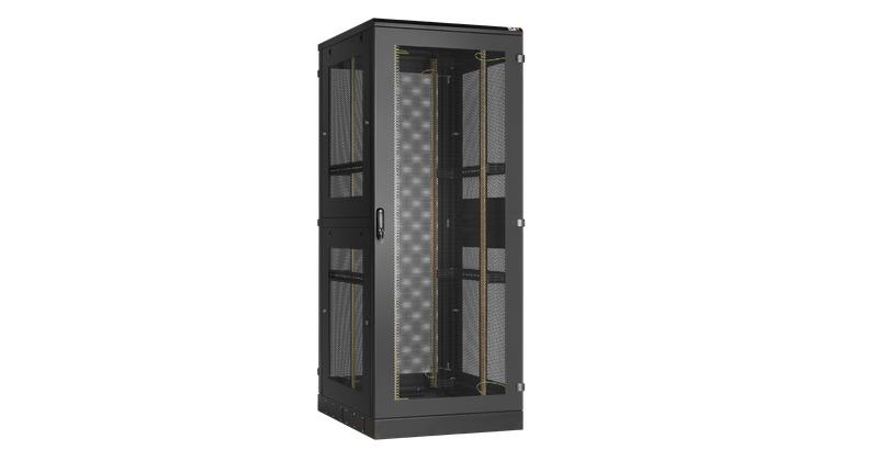 шкаф напольный 19дюйм 47u 800х2280х1000мм перфорир. двери перфорир. двухуровневые стенки разобран. черн. tlk tfa-478010-pepe-bk от BTSprom.by