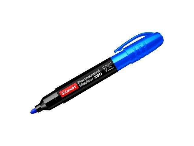 маркер перманентный пулевидный синий luxor 280 (толщ. линии 1.0-3.0 мм. цвет синий) от BTSprom.by
