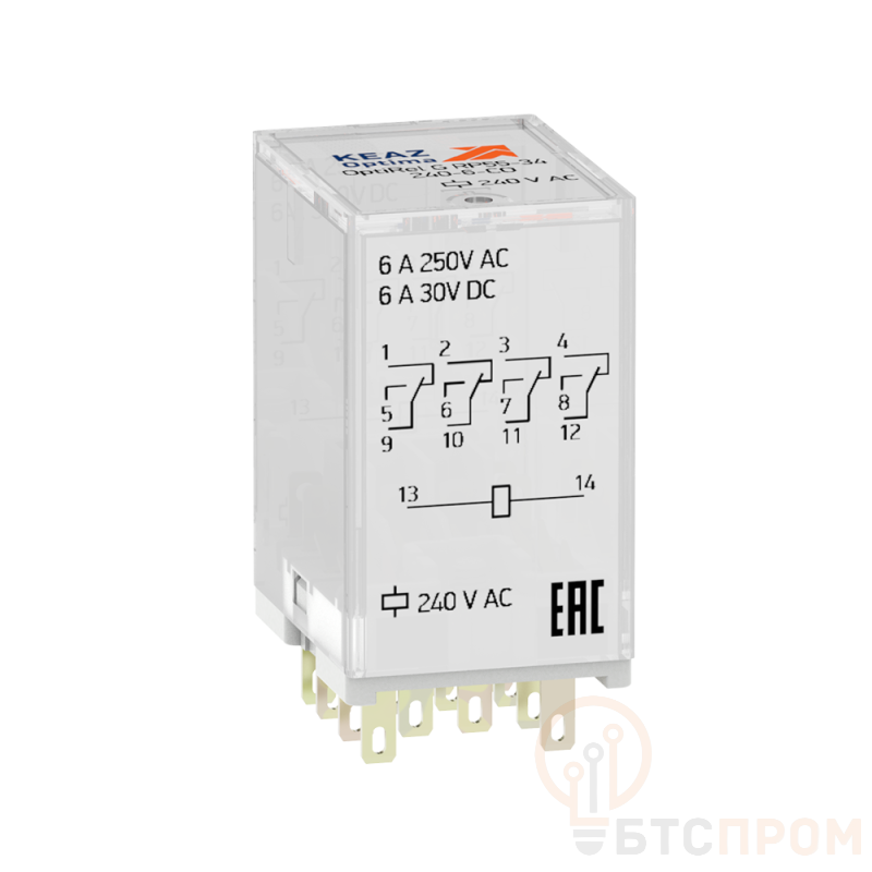 Реле промежуточное OptiRel G RP55-33-48D-10-CO/TI КЭАЗ 330061 фото в каталоге от BTSprom.by  Реле промежуточное OptiRel G RP55-33-48D-10-CO/TI КЭАЗ 330061 фото в каталоге от BTSprom.by