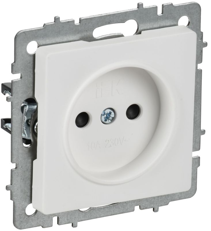 розетка brite рсш10-2-браб 10а без заземл. с защ. шторками механизм арктич. бел. iek br-r13-10-k91 от BTSprom.by