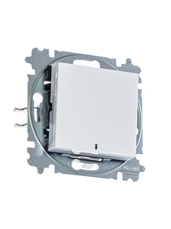  Переключатель 1-кл. СП Levit IP20 с подсветкой ориентацион. бел./ледяной ABB 2CHH590646A6001 фото в каталоге от BTSprom.by
