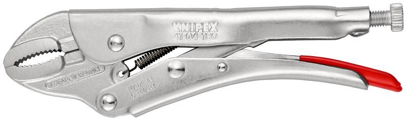 зажим ручной с фиксацией для тяжелых условий работы l-180мм оцинк. knipex kn-4104180 от BTSprom.by