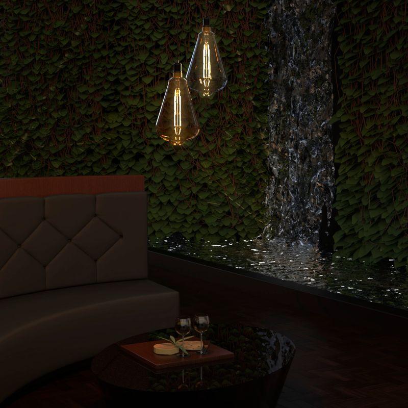 Лампа светодиодная филаментная Black Filament 6Вт ST164 золотая 2700К тепл. бел. E27 890лм GAUSS 157802118 фото в каталоге от BTSprom.by