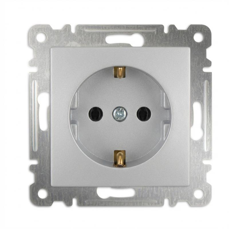 розетка 1-м сп karea 16а ip20 с заземл. механизм серебр. makel 57065028 от BTSprom.by