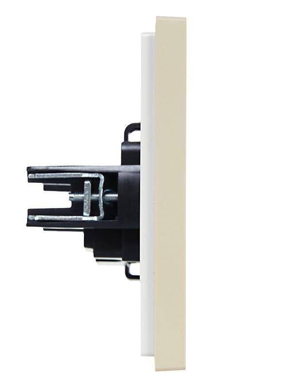  Розетка 1-м СП FORTE&PIANO FP418 10А без заземл. без защ. шторок винт. крепл. ваниль IEK FP-R10-10-K10 фото в каталоге от BTSprom.by