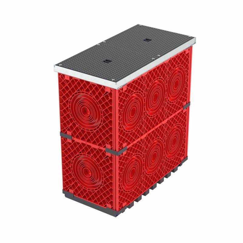 колодец пластиковый для кабельной канализации с крышками 750х375х750 dkc 270375 от BTSprom.by