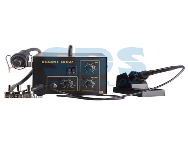 станция паяльная (паяльник+термофен) 150-500 °с (r852) rexant 12-0723 от BTSprom.by