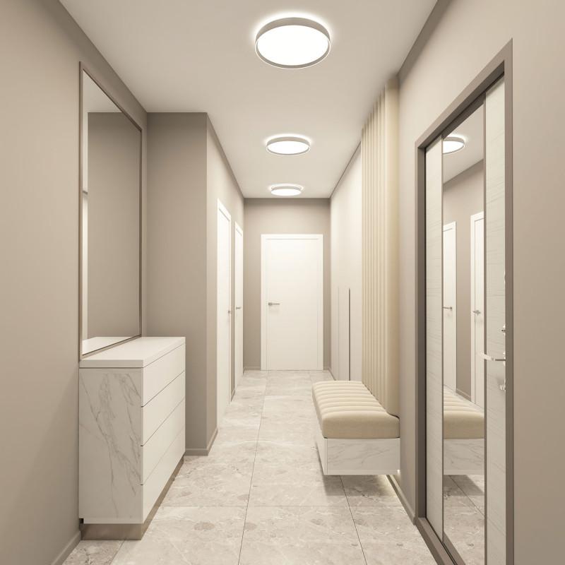  Светильник 40Вт 3000К-6500К IP20 накладной со встроен. светодиодом управление пульт Д/У (в комплекте) и Wi-Fi 2.4Ггц эко система Smart Life Яндекс Алиса метал. полимер бел. DENKIRS 780288 фото в каталоге от BTSprom.by