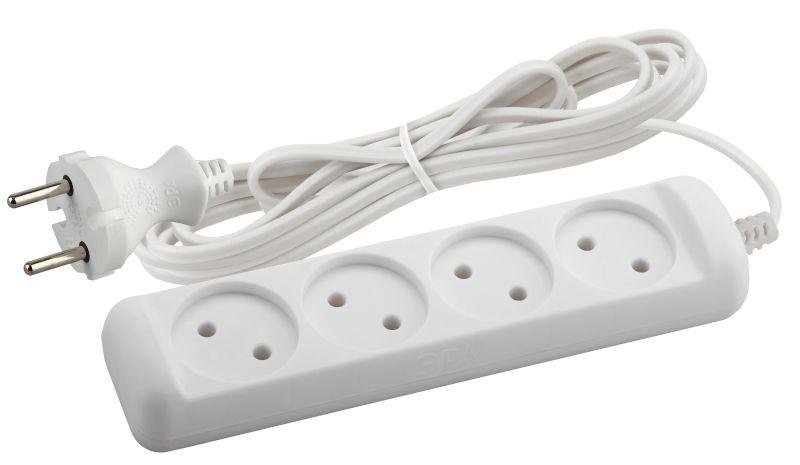 удлинитель 4х3м без заземл. 6а ip20 ux-4-3m шввп 2х0.75 эра б0038560 от BTSprom.by