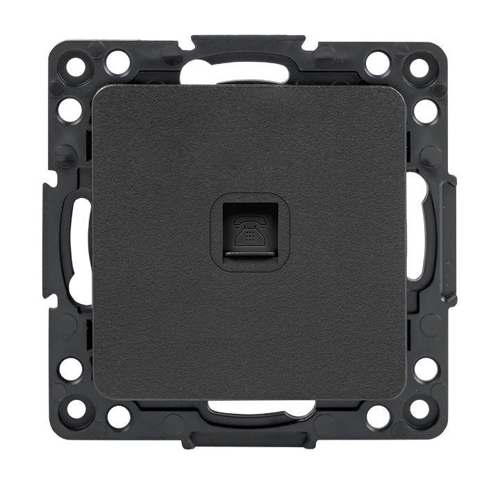 розетка телефонная 1-м стокгольм механизм черн. proxima ekf ezt01-034-10 от BTSprom.by