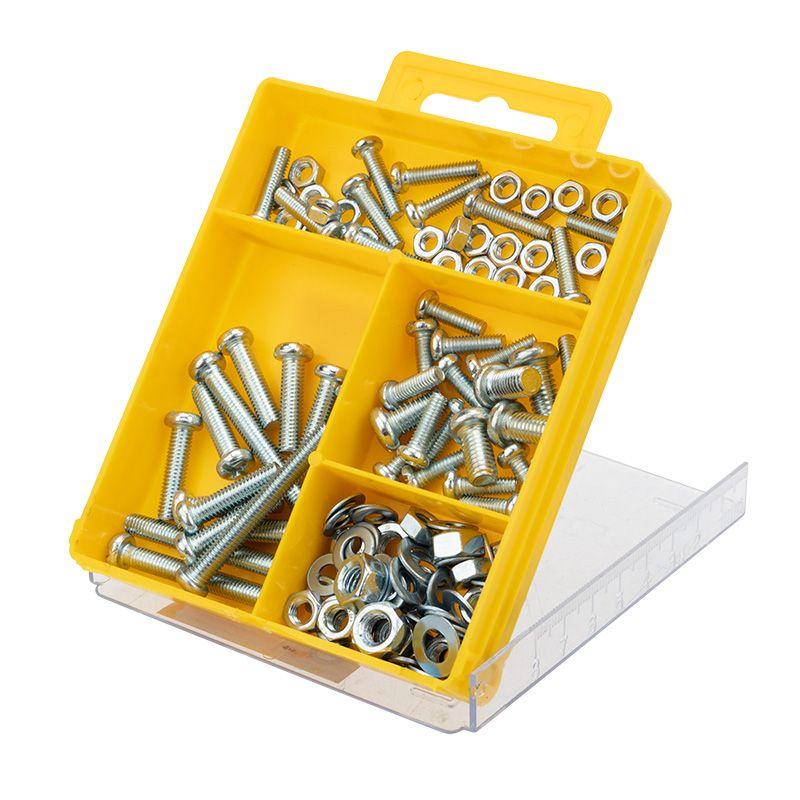  Набор винтов гаек шайб 132шт пластик. коробка Kranz KR-01-3101-09 фото в каталоге от BTSprom.by
