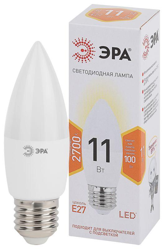 лампа светодиодная b35-11w-827-e27 свеча 880лм эра б0032981 от BTSprom.by
