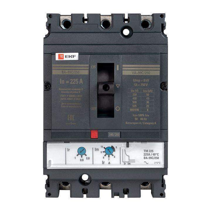  Выключатель автоматический 3п 250/225А 45кА ВА-99C Compact NS PROxima EKF mccb99C-250-225 фото в каталоге от BTSprom.by