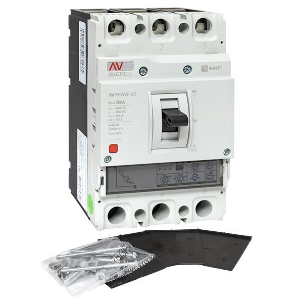  Выключатель автоматический 250А 100кА AV POWER-2/3 ETU2.0 AVERES EKF mccb-23-250H-2.0-av фото в каталоге от BTSprom.by