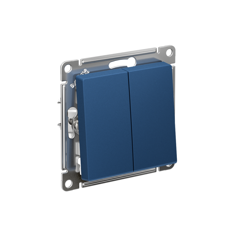 выключатель 2-кл. atlasdesign (сх. 5) 10ax быстрозажим. клем. механизм аквамарин se atn001151s от BTSprom.by