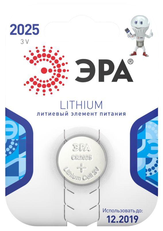 элемент питания литиевый cr2025-1bl (блист. 1шт) эра c0038447 от BTSprom.by