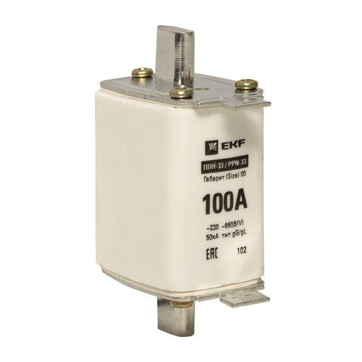 вставка плавкая ппн-33 160/100а габарит 00 proxima ekf fus-33/160/100 от BTSprom.by