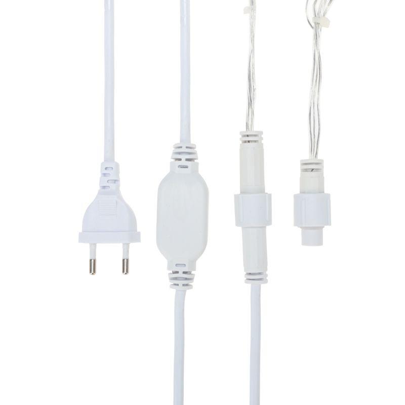  Гирлянда светодиодная "Айсикл" (бахрома) 2.4х0.6м 88LED бел. 7Вт 230В IP65 провод прозр. Neon-Night 255-055 фото в каталоге от BTSprom.by