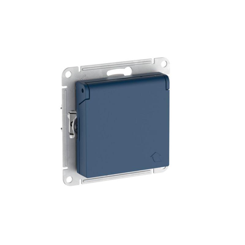  Розетка AtlasDesign 16А IP20 с заземл. защ. шторки с крышкой быстрозажим. клем. механизм аквамарин SE ATN001146S фото в каталоге от BTSprom.by