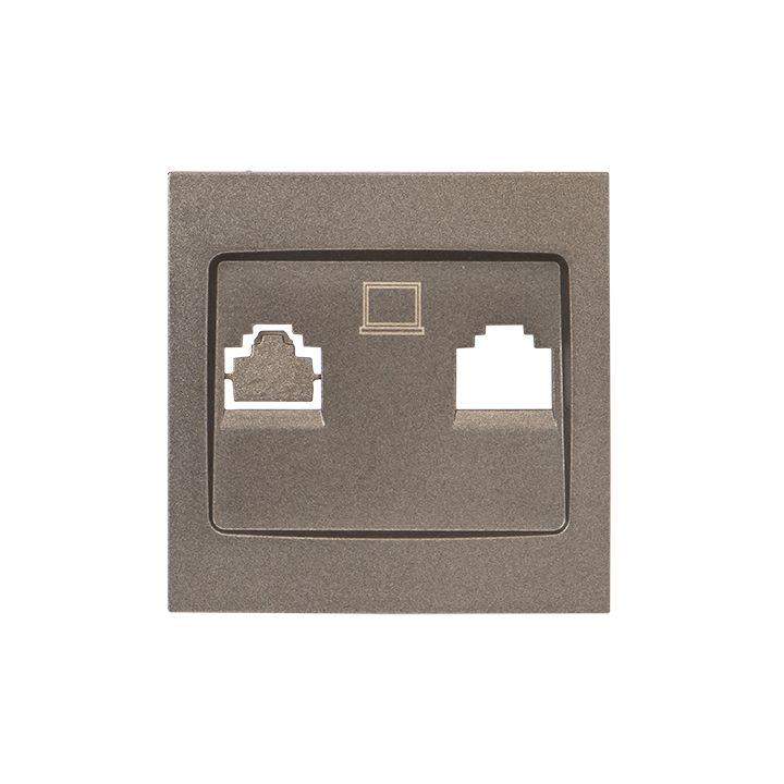 панель лицевая валенсия для розетки 1-м rj-45 графит proxima ekf esk01-l-035-60 от BTSprom.by