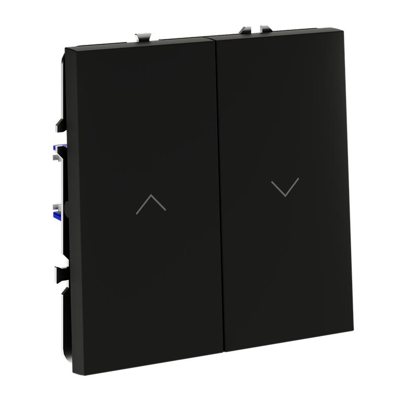 выключатель встраиваемый voltum s70 для жалюзи 10а матов. черн. voltum vls020708 от BTSprom.by