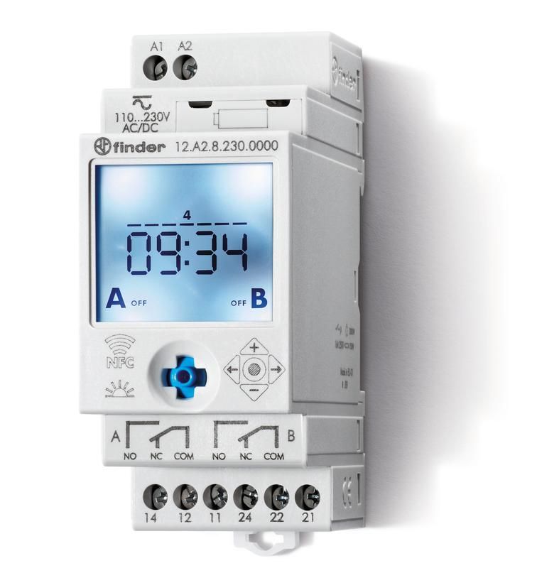 реле времени цифровое недельное 16а 24в ac/dc 1co nfc 35мм ip20 монтаж на рейку 35мм finder 12a200240000 от BTSprom.by