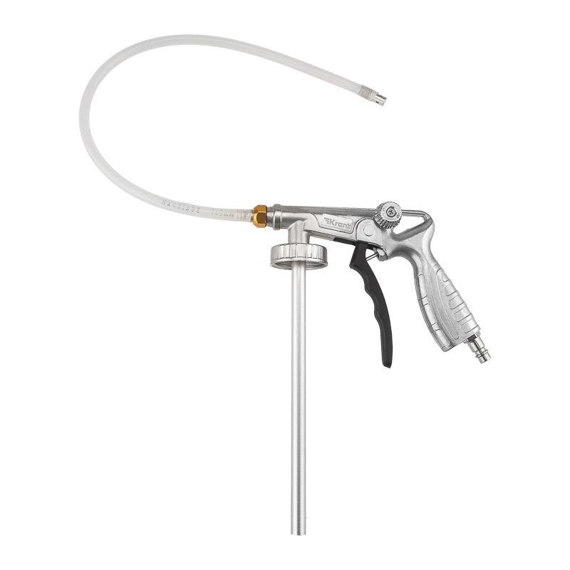  Пистолет для антигравийных и антикоррозийных составов с гибким и прямым соплом + регулятор давления Kranz KR-16-1403 фото в каталоге от BTSprom.by