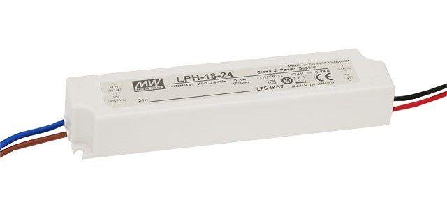 драйвер 18вт 24в для светодиодной ленты meanwell ip67 140х30х20мм varton lph-18-24 от BTSprom.by