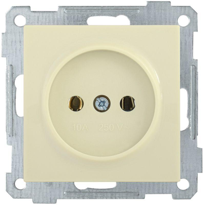 розетка 1-м сп bolero рс10-1-0-б 10а ip20 без заземл. механизм крем. iek erb10-k33-10 от BTSprom.by
