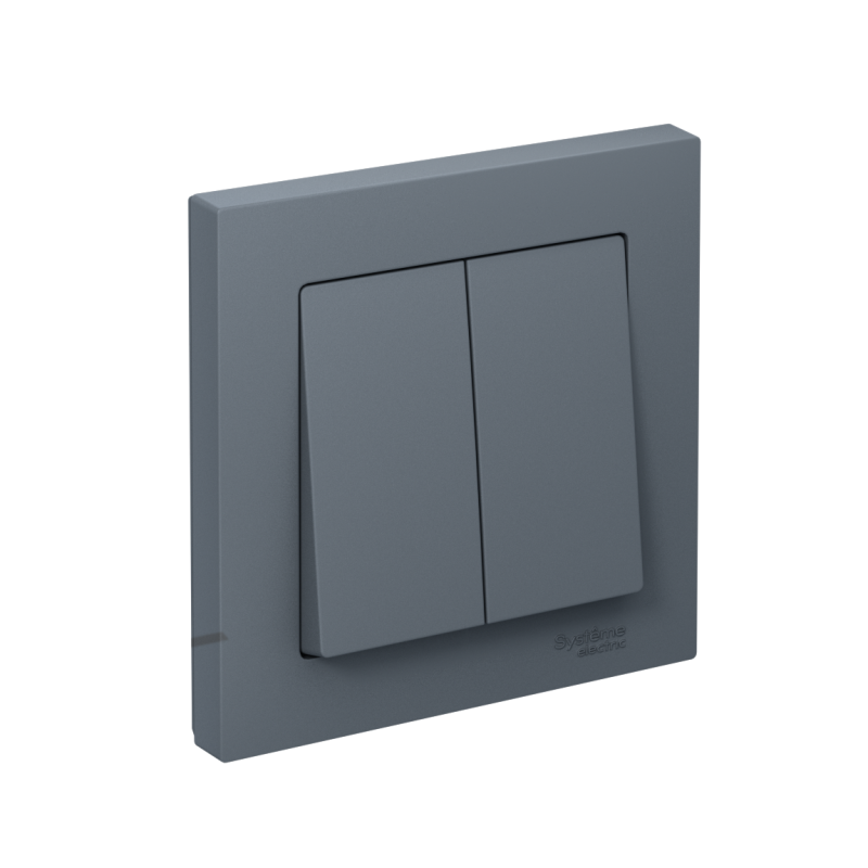 выключатель 2-кл. сп atlasdesign 10а ip20 (сх. 5) 10ax в сборе грифель se atn000752 от BTSprom.by