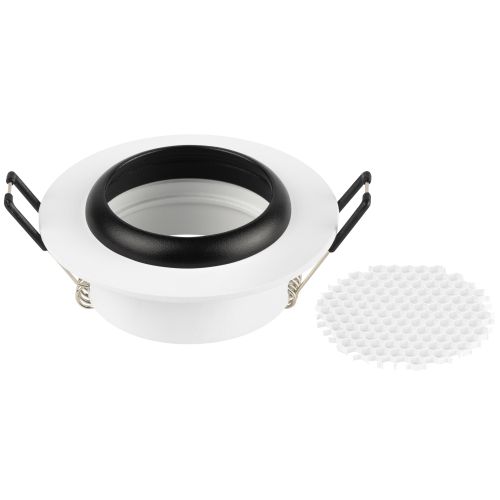  Светильник KL109 MR16 GU5.3 встраив. алюм. WH/BK бел./черн. матов. ЭРА Б0061828 фото в каталоге от BTSprom.by