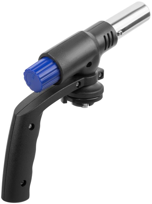  Горелка газовая на цанговый баллон пласт. корпус с рукоятью с пьезоподжигом сопло 22мм MOS 67658М фото в каталоге от BTSprom.by