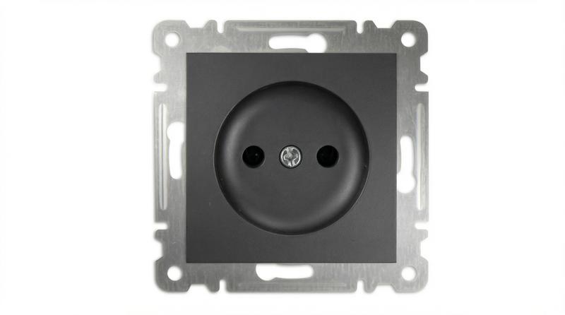 розетка 1-м сп karea 10а ip20 без заземл. механизм дым. металлик makel 57050022 от BTSprom.by