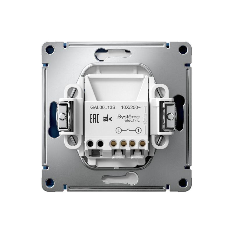  Выключатель 1-кл. ArtGallery 10AX с подсветкой быстрозажим. клем. механизм аквамарин SE GAL001113S фото в каталоге от BTSprom.by