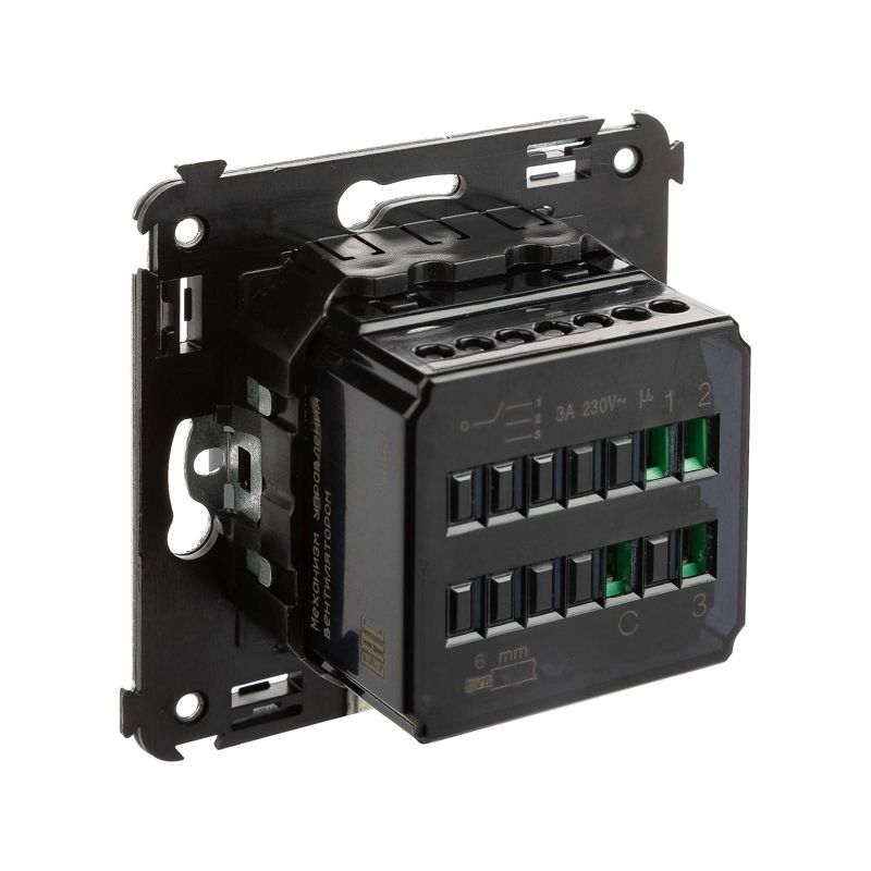  Механизм управления вентиляторами СП Avanti "Черный матовый" DKC 4412173 фото в каталоге от BTSprom.by