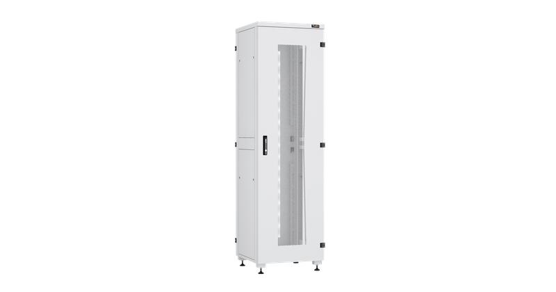 шкаф напольный lite ii 19дюйм 42u 600х2042х600мм перфорир. передн. и задн. двери с ручкой и замком боков. двухуровневые цельнометал. панели оснащены замками разобран. ral 7035 сер. tlk tfi-426060-phph-r-gy от BTSprom.by