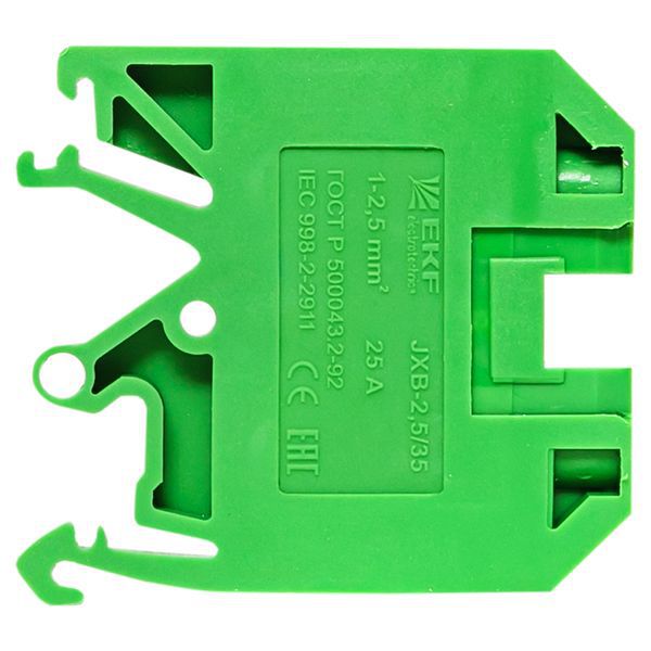  Колодка клеммная JXB-2.5/35 (25а) зел. EKF plc-jxb-2.5/35gn фото в каталоге от BTSprom.by
