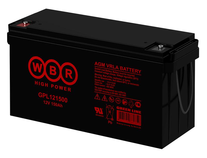  Аккумулятор 12В 150А.ч WBR GPL121500 WBR фото в каталоге от BTSprom.by