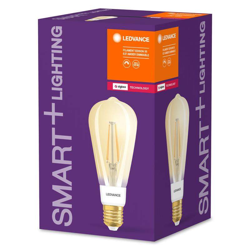 лампа светодиодная smart+ filament edison dimmable 55 6вт e27 ledvance 4058075528192 от BTSprom.by