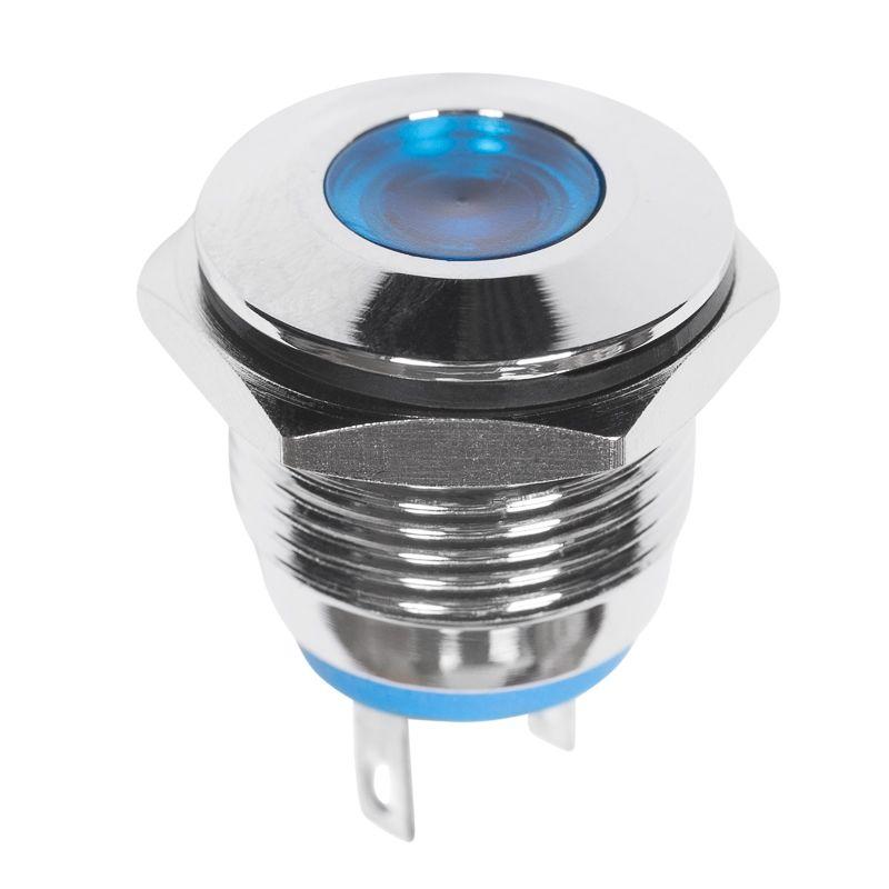 индикатор металл. d16 12в подсветка син. led rexant 36-4811 от BTSprom.by