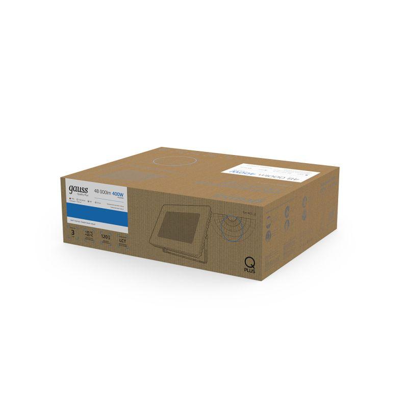  Прожектор светодиодный Qplus 400Вт 6500К IP65 48000лм 100-240В ДО линза 40град. графит. GAUSS 690511400L фото в каталоге от BTSprom.by