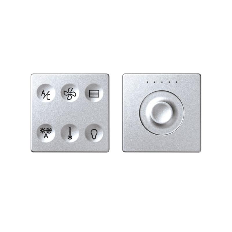 комплект выключателя 6-кл. сенсорн. + регулятор т2 knx; rj12 алюм. simon82 sense 8400674-093 от BTSprom.by