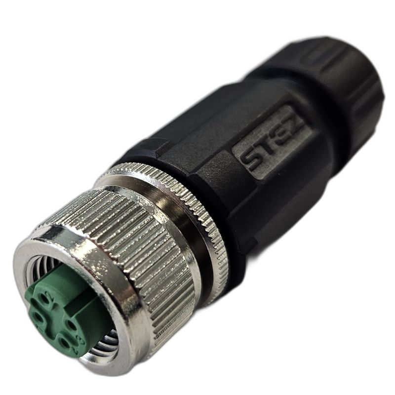 разъем м12 4d гнездовой пайка пластик. прямой резьба pg7 каб. часть сцм120021-04d стэз 185200160 от BTSprom.by