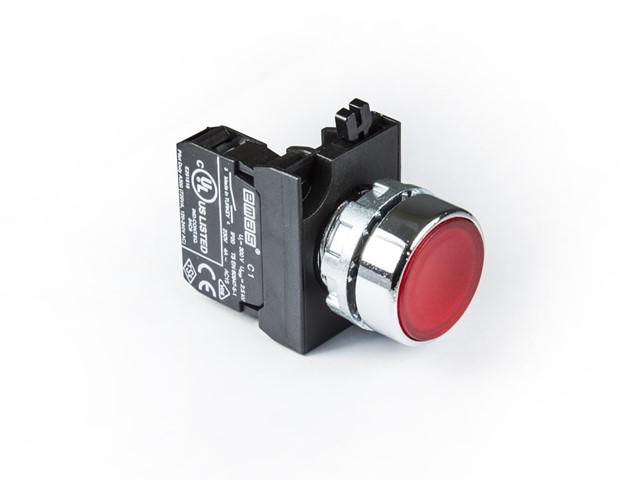 кнопка нажимная круглая cm100dк (1но) красн. emas cm100dk от BTSprom.by