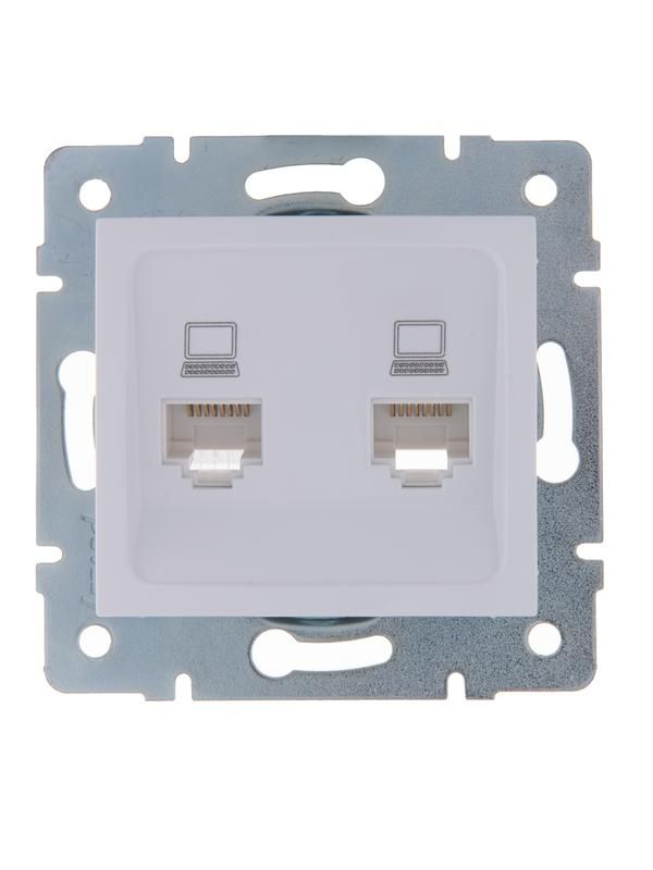 розетка компьютерная 2-м сп karina rj45 механизм бел. lezard 707-0288-141 от BTSprom.by