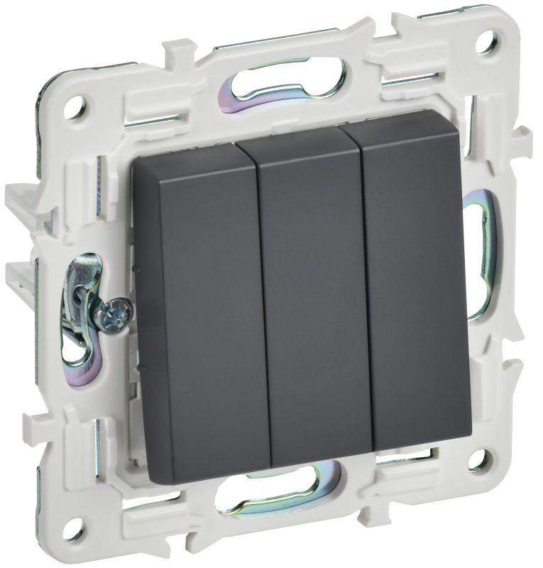 выключатель 3-кл. skandy 10а sk-v11t титан iek sk-v30-0-10-k48 от BTSprom.by